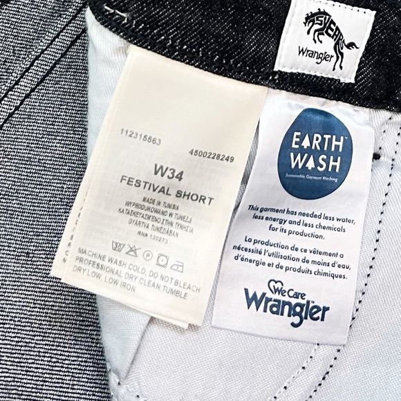 NWT Wrangler Festival High Waisted Cutoff Denim Shorts In Granite - Picture 7 of 11